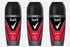 3x Sure Men Antiperspirant 48H Protection Roll On Deodorant Original 50ml