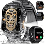 Montre Connectée Homme,1.91"Écran Smart Watch avec LED Lampe Torche pour Android iOS,430mAh Batterie,Etanche IP68,24H Fréquence