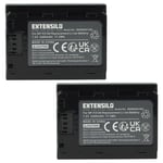 EXTENSILO 2x Batteries compatible avec Sony Alpha A7R Mark 3, A9, ILCE-7M3, ILCE-7M3K, ILCE-7M4 appareil photo (2400mAh, 7,2V, Li-ion)