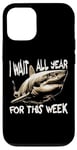 Coque pour iPhone 15 Pro J'attends cette semaine toute l'année Shark