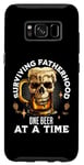 Coque pour Galaxy S8 T-shirt « Dad Beer Surviving Fatherhood One Beer at a Time Skull »