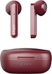 Alfa TWS R483430- Écouteurs Semi-Intra-Auriculaires Bluetooth sans Fil avec étui de Recharge - Jusqu`à 17 Heures d`écoute combinée - Ruby