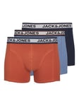 JACK & JONES Men's Jacmarco Solid Trunks 3 Pack Noos Boxer Shorts, Coronet Blue, M