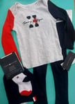 Tommy Hilfiger baby Boy LS T Shirt Leggings Socks 4pc set size 12 18 months NWT