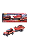 Majorette Majorette Grand Series - Land Rover Fire Truck With Rescue Boat Multi/patterned