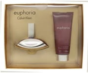 CALVIN KLEIN EUPHORIA GIFT SET 30ML EDP + 100ML BODY LOTION - WOMEN'S FOR HER