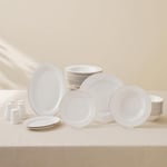 Karaca Lexi Gold 56-pièces vaisselle pour 12 personnes Set de vaisselle 6 personnes avec tasse - Service de table 56 pièces Set d'assiettes 6 personnes-Service de table en porcelaine