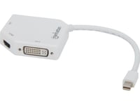 Adapter Av Triton Manhattan 207362 Adapter Kablowy 0,25 M Mini Displayport Dvi-I + Vga (D-Sub) + Hdmi Biały