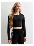 New Look 915 Girls Black Long Sleeve Half Zip Top, Black, Size Age: 14-15 Years, Women