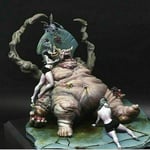 Unpainted 1/24 King Of Gluttons Demon With Sexy Girls Resin Figure Model Kit