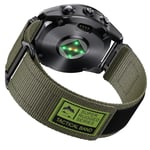 26MM Quick Fit Nylon klockarmband för Garmin Fenix 7X/7X Pro/6X/6X Pro/5X/5X Plus6/Epix/Tactix 7 Pro Utbytbart armband Army green Quick Fit 26mm