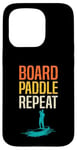 Coque pour iPhone 15 Pro Board Paddle Repeat Stand Up Paddleboard SUP