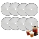 GOLRISEN 8 PCS Filtre à Café Réutilisable, 10cm Filtre à Café Inox, Filtre de Presse Française Filtre, Filtres de Rechange pour Presse Française, Cafetière Française Passoire pour Café, Thé