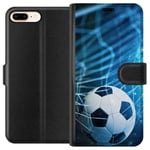 Apple iPhone 7 Plus Sort Tegnebogsetui Fotboll