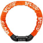 SPGOOD Chaîne Antivol Vélo à Code (14 Couleurs) Cadenas à Vélo avec 5 Chiffres Mot de Passe pour vélo, Moto, Porte, Portail(Orange)