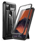 SUPCASE Unicorn Beetle Pro Series Full-Body Rugged Holster Case with Built-in Screen Protector for 6-Inch Google Pixel 5 (2020), Black