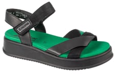 des sandales Femme, Rieker Sandals, Noir