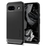 Spigen Rugged Armor Coque Compatible avec Pixel 8a [Fibre de Carbone] - Noir Mat