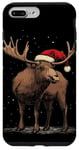 iPhone 7 Plus/8 Plus Christmas Magic Moose in Santa Hat Costume for Cozy Xmas Case