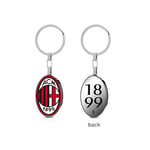 AC Milan lowell Porte-clés MILAN acier unisexe unisexe, Acier rouge noir, Taglia unica