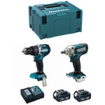 Kit MK220RTJ (DHP484 DTW190 2 x 5,0 Ah DC18RC makpac 3) - Makita