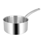 Sitram 714150, Casserole BACCHUS PRO en acier inoxydable qualité professionnelle Ø 18 cm - tous feux dont induction - Manche ergonomique Thermo-résistant, Fond triple épaisseur