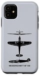 iPhone 11 Messerschmitt Bf 109 WW2 Plane Cutout Silhouettes Case