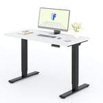 FLEXISPOT 2 Moteurs Bureau Assis Debout 120x60 Une Pièce, Bureau Debout électrique avec Panneau à Fonctions Mémoires, Bureau Réglable en Hauteur Électrique, Charge 100kg, Noir+Blanc