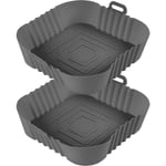 Ahlsen - Air Fryer Pot en Silicone,2pcs 7.8inch Pot en Silicone pour Friteuse à Air Silicone Air Fryer Liner Air Fryer Basket, Air Fryer Rack