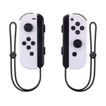 NS-switch vänster och höger handtag joycon handtag switch bluetooth handtag med fjärrväckning och handrem(Om vit)