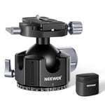 NEEWER Tête sphérique à Profil Bas 44 mm, en Alliage d'aluminium CNC Robuste avec Double Panorama à 360° et vis 1/4" Type QR pour Appareil Photo Reflex numérique, caméscope, trépied, Monopode, Charge