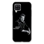 Cokitec Coque pour Samsung Galaxy A12 Johnny Hallyday Noir Multicolore