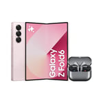 Samsung Galaxy Z Fold6 AI Smartphone, Unlocked Android Smartphone, 1TB Storage, Pink and Buds3 Pro, Wireless Earbuds, Grey (UK Version)