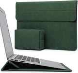 13 Pouces Housses Ordinateur Portable Sacoche Avec Fonction Stand Pour Macbook Air 13 M3 A3113 M2 M1 2024-2018, Macbook Pro 13 M2 M1 2024-2016, 2024 13 Ipad Pro/Air, Surface Pro, Vert Minuit