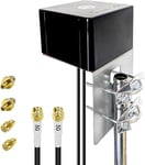 Maswell 5G Antenna Outdoor 2X2 MIMO, Up to 6 dBi, 600-8000MHz Omni-Directional 4G+ LTE 5G NR External Aerial for Rugged Router, Caravan, Home, 2m LMR195 Equivalent Cable, 2x SMA-Male/TS9/RP-SMA