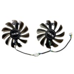 pour GALhumanity GeForce P104-100 GTX1070 1070Tti 1080 8GB EXOC SNPR BLACK2 OC rougecarte remplacement ventilateur - Type a pair of fans