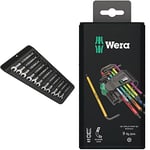 Wera 05020231001 6003 Joker 11 Set 1 Combination Wrench & 967SPKL/9BO Multicolour TX-Key Set, TX8 - TX40, 9pc, 05073599001