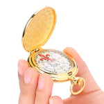 Portable Folding Brass Pocket Watch Style Compass Ring Keychain Outdoor Cam RH