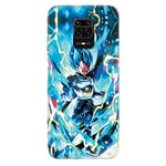 Cokitec Coque pour Xiaomi Redmi Note 9S / 9 Pro Manga Dragon Ball Vegeta Bleu