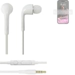 Earphones pour Apple iPhone 14 Pro Max in ear headset stereo blanc