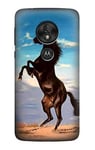 Innovedesire Wild Black Horse Case Cover For Motorola Moto G7 Power