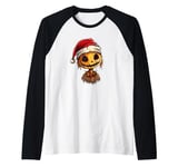 Celebrate the Season with this Christmas Scarecrow Raglan Baseball Tee