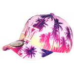 Casquette Enfant Violette Tropicale NY Baseball Bora 7 a 12 ans-Taille unique