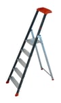 Escalux - Escabeau en aluminium Professionnel 5 marches haut. travail 3,02 m - prolux plus