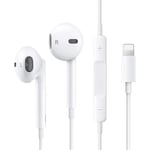 Apple-hörlurar Trådbundna iPhone-hörlurar In-Ear-hörlurar med volymkontroll och mikrofon, kompatibla med iPhone XS-14 Pro Max
