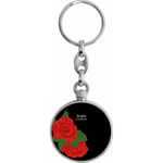 Toff London Red Rose Flower Keyring TLK-297-VAR