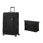 Samsonite Airea - Spinner L Expandable, Suitcase, 78 cm, 111.5/120 L, Black (Black) Airea Toiletry Bag, 29 cm, Black, Schwarz (Black), 29 cm, Airea Wash Bag