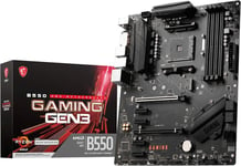 B550 Gaming Gen3 Carte Mère, Atx - Pour Processeurs Amd Ryzen 5000, Am4 - Ddr4 Memory Boost 5100+ Mhz/Oc, 1 X Pcie 3.0 X16, 1 X M.2 Gen3, 6X Sata 6Gb/S, Noir