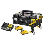 DEWALT Pack Perceuse + Visseuse à Chocs 18V 2AH TSTAK DCK2061D2T-QW