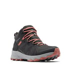 Columbia PEAKFREAK II MID OUTDRY WATERPROOF Chaussures Montantes De Randonnée Et Trekking imperméables Femme, Gris (Dark Grey x Dark Coral), 36.5 EU